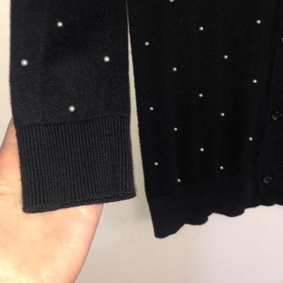 V-Neck Pearl Cardigan - Picture 6 of 9